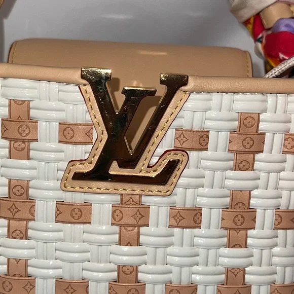 Louis Vuitton Capucine BB Heavenly Woven Satchel - Picture 4 of 12